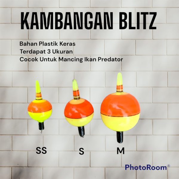 Pelampung/kambangan keterangan *Blitz SS ukuran diameter 1,6cm panjang 4cm *Blitz S ukuran diameter 2cm panjang 4cm * Blitz M ukuran diameter 2,6cm panjang 5cm Bahan Fiber Terimakasih sudah melakukan pembelian di toko kami???? Jangan lupa ulasan yang baik dan bintang 5 nya ya?? Lancar rejekinya, kami tunggu orderan selanjutnya??????