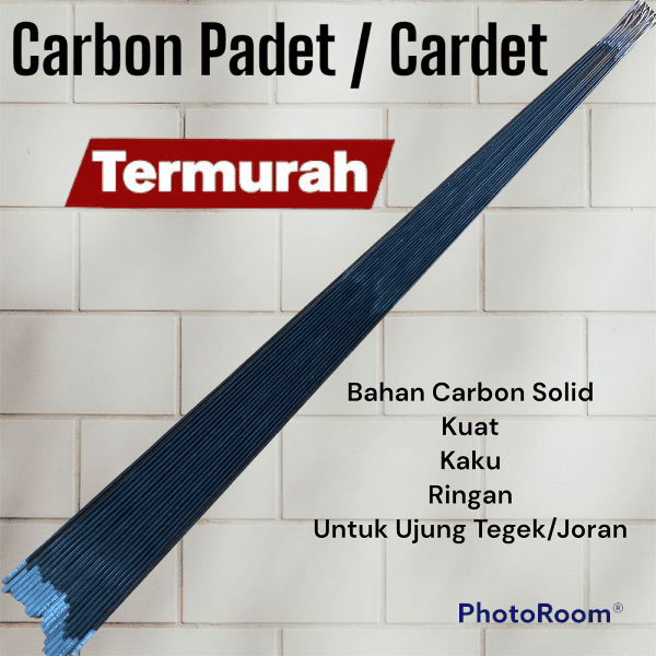 Ujung Joran Pancing / Ujung Tegek / Cardet Bahan Carbon Solid Panjang 80cm Spec Kaku