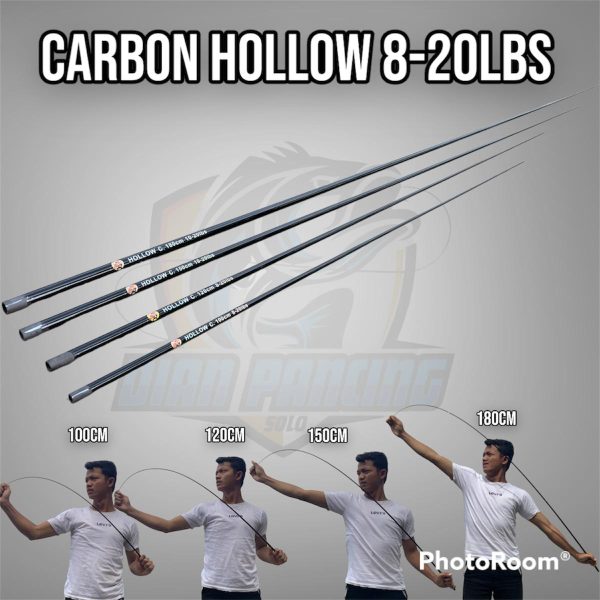 BLANK CARBON HOLLOW panjang 100cm dan 120cm Rate 8-20lbs