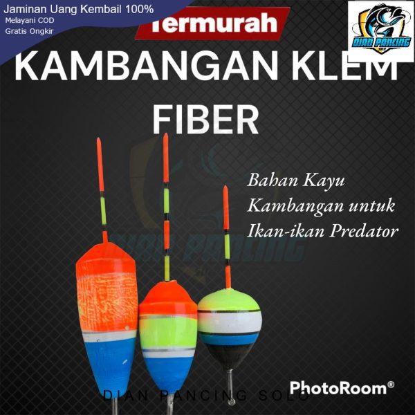 kambangan Pancing Klem fiber isi 1 Pcs untuk memancing