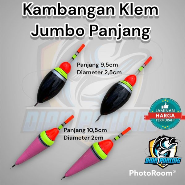 Pelampung Pancing KLEM JUMBO PANJANG untuk Mancing ikan babonan dan ikan monster