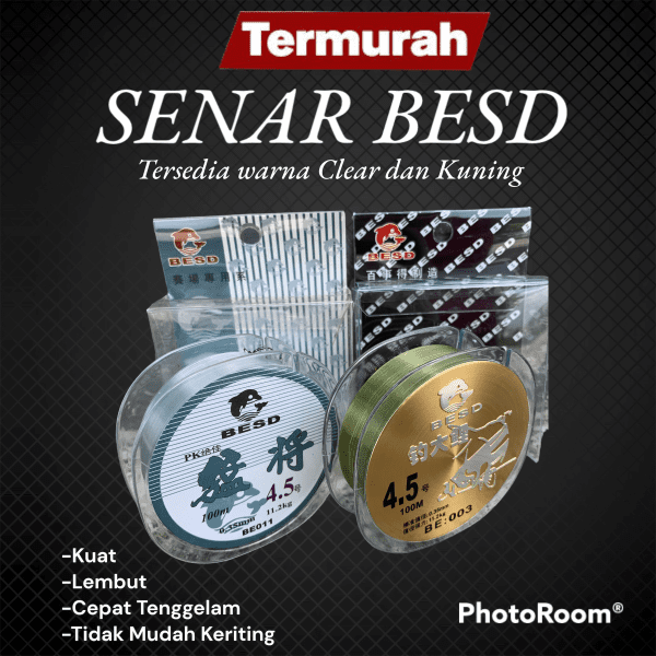 Senar Pancing BESD BE011 Warna Clear & BE003 Warna hijau Cocok Buat Mancing Lomba Galatama