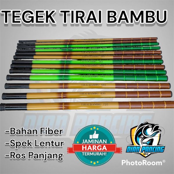 TERMURAH Joran Tegek Tirai Bambu Spek lentur