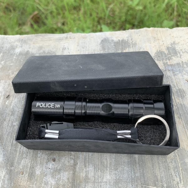 Senter Police Mini Praktis tanpa baterai Biru Hitam
