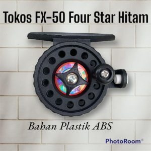 Reel Joran Tegek Tokos FX-50 Four Stars Warna Hitam Bahan ABS