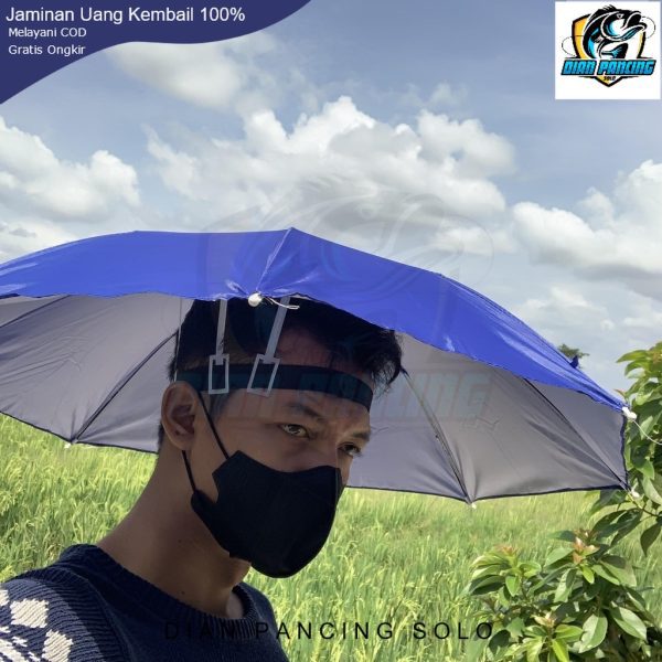 Topi Payung Pancing dari Panas dan Hujan