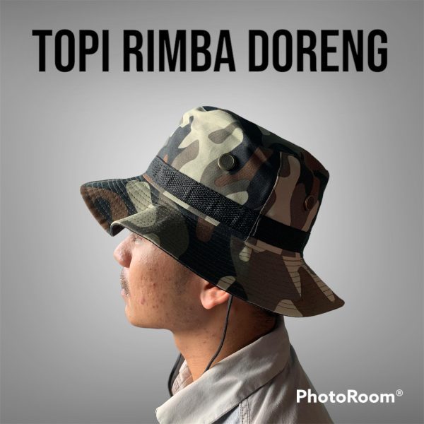 Topi Rimba motif doreng anti panas Cocok saat memancing Outdoor