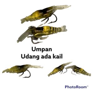 Umpan Casting Udang kecil plus kail isi 10 Ikan