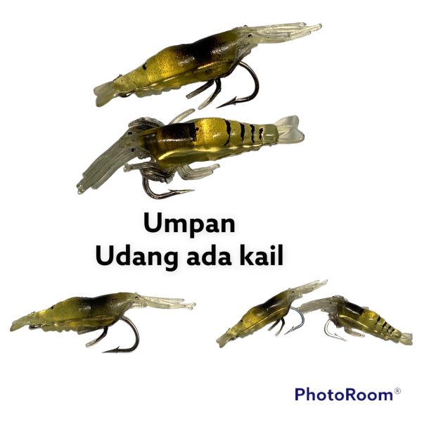 Umpan Casting Udang kecil plus kail isi 10 Ikan