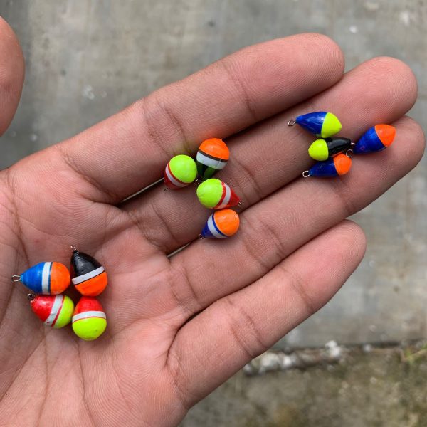 pelampung pancing beje sayur bulat Isi 10 pcs untuk pancing - Gambar 2