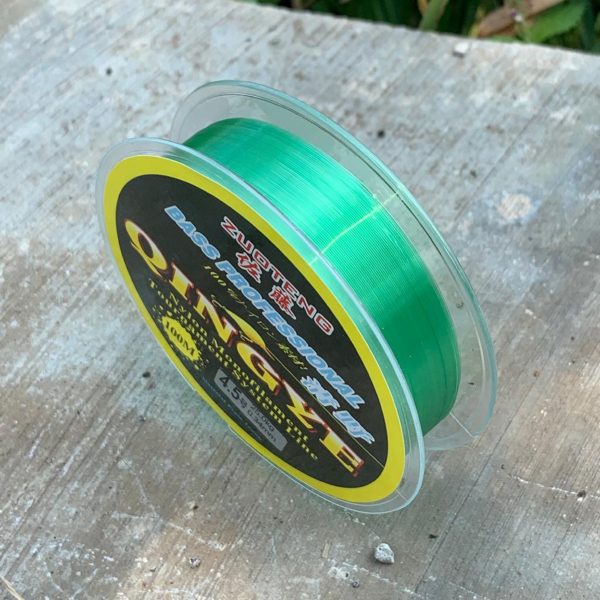 SENAR PANCING QINGYE warna Hijau Toska Bahan Nylon Monofilament Panjang 100m - Gambar 4