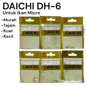 Kail Pancing DAICHI DH-6 Spesialis Ikan Micro Warna Kuning Tanpa Lubang Kail