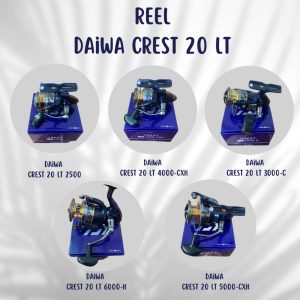 Reel Pancing Daiwa Crest 20 LT Size 2500, 3000, 4000, 5000, 6000 SPINING