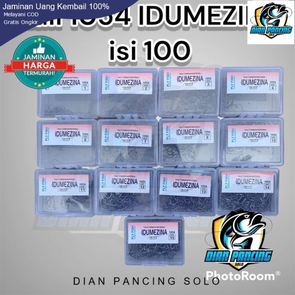 Kail Pancing Ikan Tajam Idumezina 1054 PLY FISH Ukuran Kecil Isi 100pcs