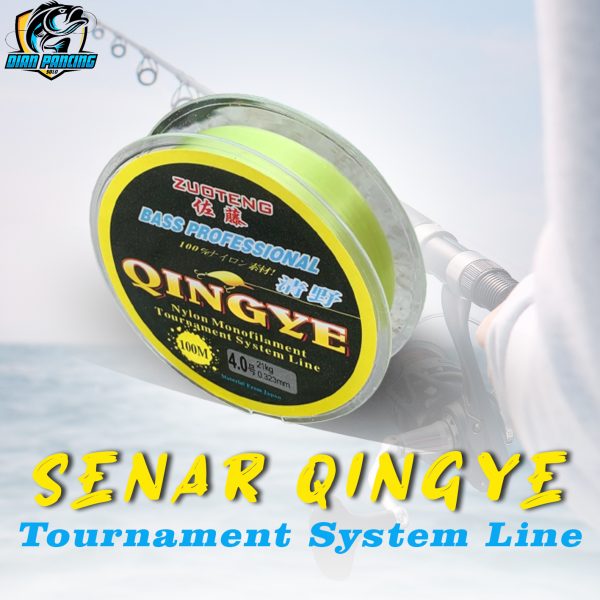 SENAR PANCING QINGYE Warna Kuning Bahan Nylon Monofilament Panjang 100m