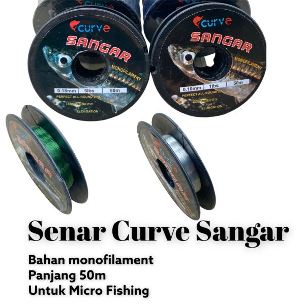 SENAR MURAH CURVE SANGAR Warna Hijau & Bening