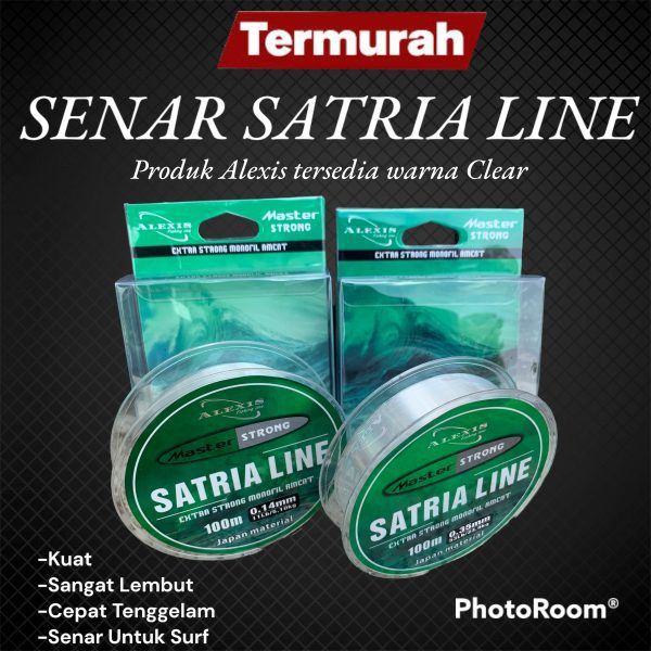 Senar Pancing Monofilament Alexis Satria Line Gak Gampang Kriting Warna Clear