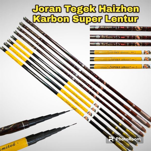 Joran Tegek Haizhen Bahan Karbon Super Lentur untuk ikan micro