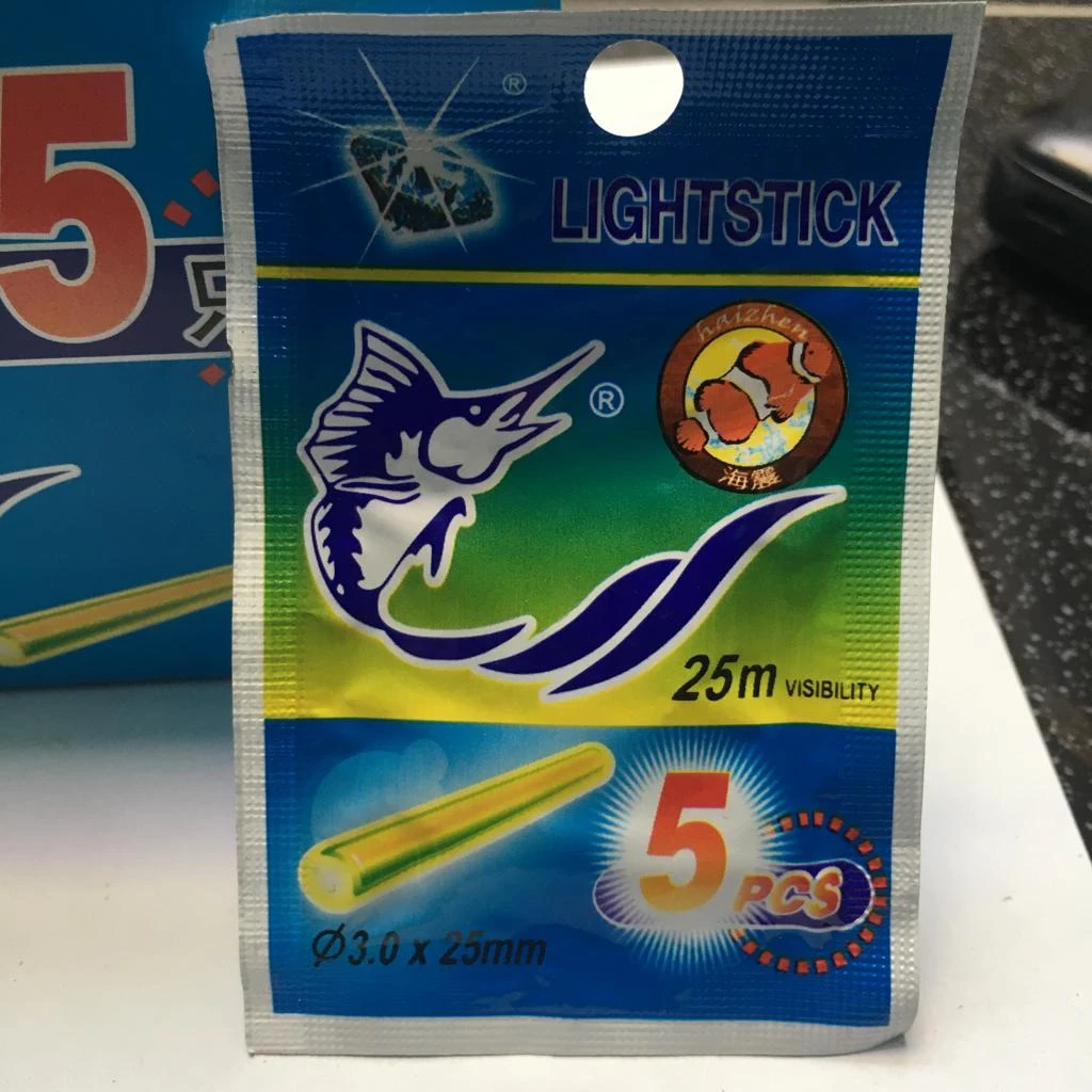 Starlite / light stik / fosfor Lampu Pancing ukuran 3.0 x 25mm isi 5pcs - Gambar 4