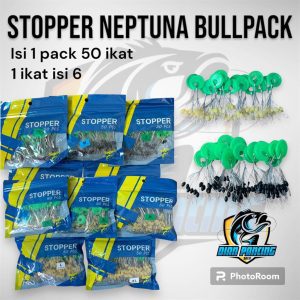 Stopper Neptuna Bullpack 50 ikat oval isi 6/ikat untuk memancing