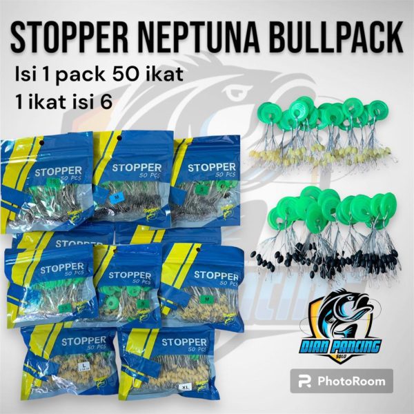Stopper Neptuna Bullpack 50 ikat oval isi 6/ikat untuk memancing