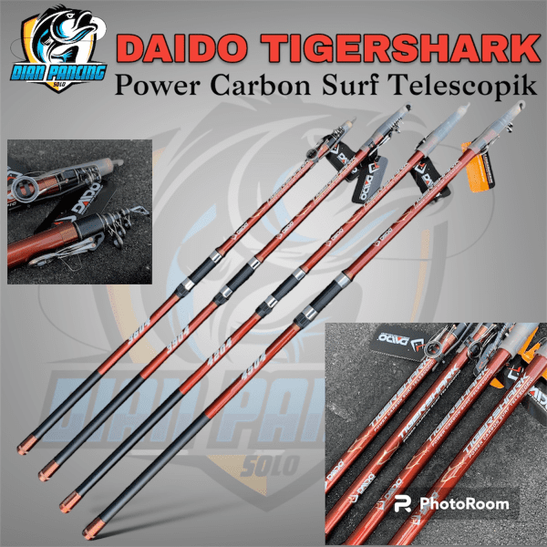 Joran Pancing Daido Antena Tigershark Surf Carbon 270cm 300cm 360cm 390cm 420cm 450cm