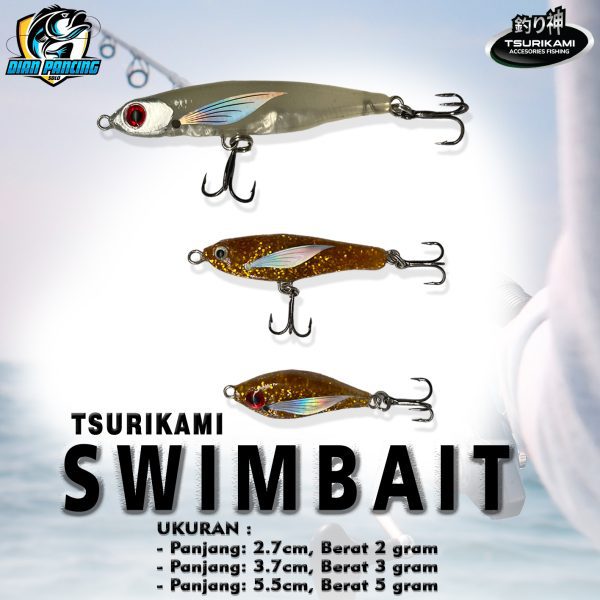 Umpan casting Minnow Tsurikami Swimbait umpan menyelam - Gambar 2