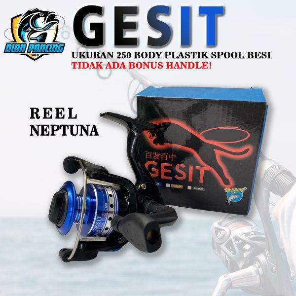 Reel Pancing Gesit 250 Spool Besi Body ABS
