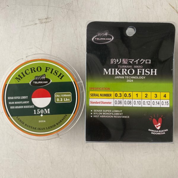 Senar Tsurikami Micro Fish Nylon Monofilament spesial ikan micro kuat - Gambar 5