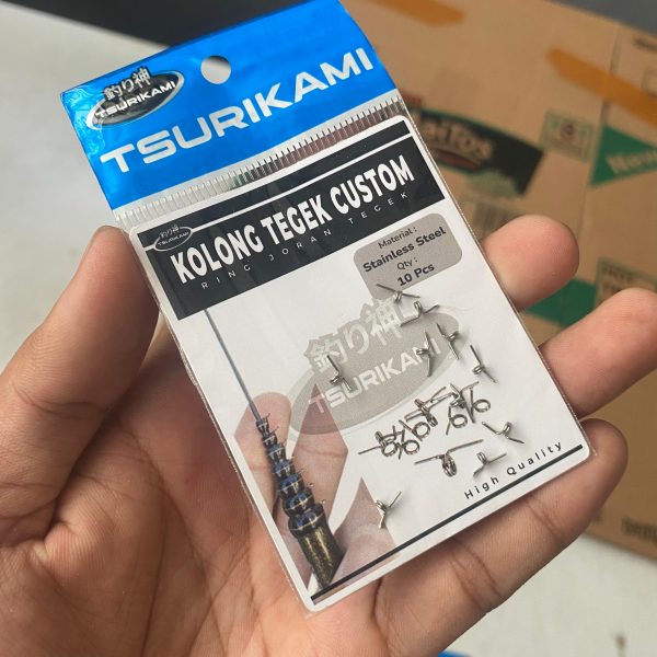 Ring Kolong Tegek Custom Tsurikami Stainless Steel 2 kaki isi 10/pack - Gambar 3