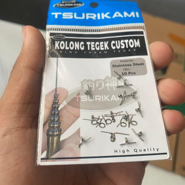 Ring Kolong Tegek Custom Tsurikami Stainless Steel 2 kaki isi 10/pack - Gambar 4