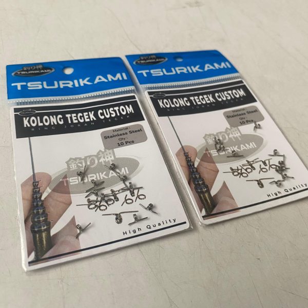 Ring Kolong Tegek Custom Tsurikami Stainless Steel 2 kaki isi 10/pack - Gambar 5