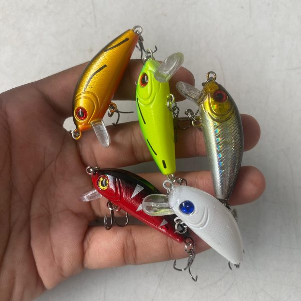 Umpan Tsurikami Minnow 3D Fishing Lure Sinking Warna Random  5Cm - Gambar 8