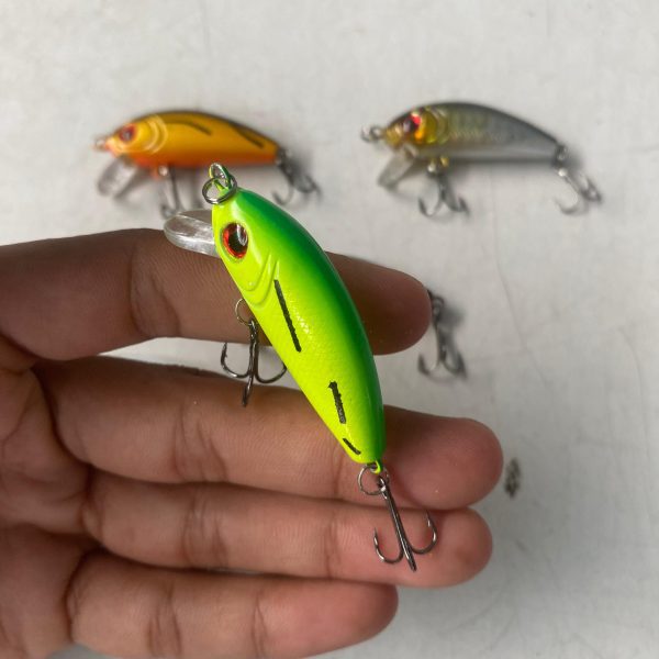 Umpan Tsurikami Minnow 3D Fishing Lure Sinking Warna Random  5Cm - Gambar 3