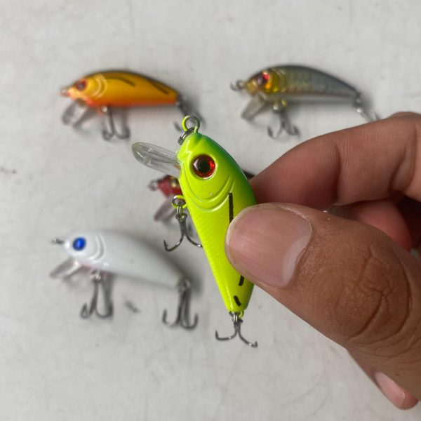 Umpan Tsurikami Minnow 3D Fishing Lure Sinking Warna Random  5Cm - Gambar 4