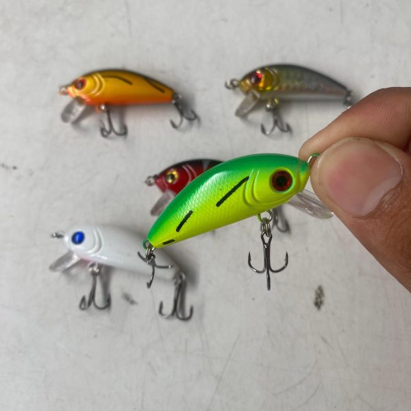 Umpan Tsurikami Minnow 3D Fishing Lure Sinking Warna Random  5Cm - Gambar 5