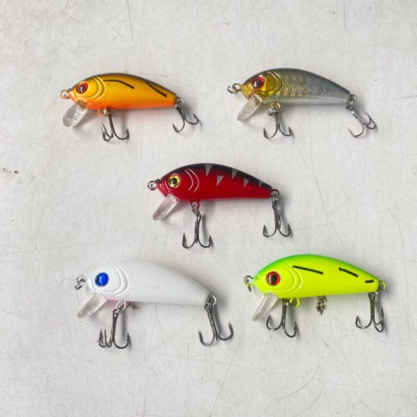 Umpan Tsurikami Minnow 3D Fishing Lure Sinking Warna Random  5Cm - Gambar 7