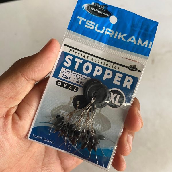 Stopper Pancing Tsurikami Oval dan Sosis warna hitam berbagai ukuran - Gambar 6
