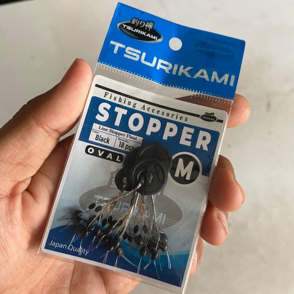 Stopper Pancing Tsurikami Oval dan Sosis warna hitam berbagai ukuran - Gambar 7