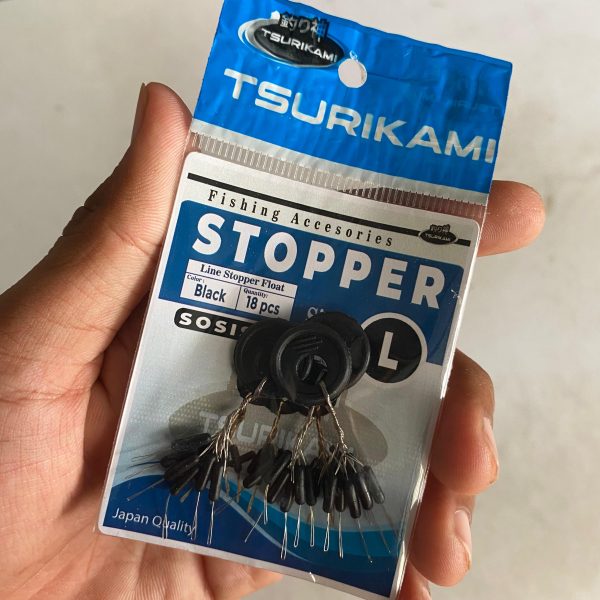 Stopper Pancing Tsurikami Oval dan Sosis warna hitam berbagai ukuran - Gambar 3