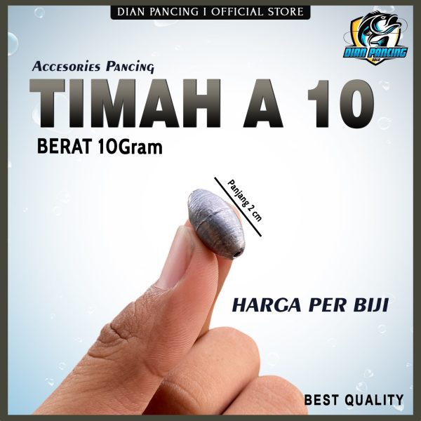 Timah Pancing Melinjo A 10 harga satuan berat 10gram untuk pemberat alat pancing