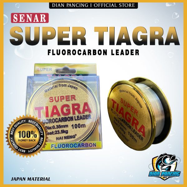 Senar pancing Super Tiagra 100m Fluorocarbon leader Best Quality - Gambar 8