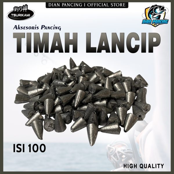 Timah Pancing isi 100 Lancip Murah Harga Satuan untuk pemberat pancingan