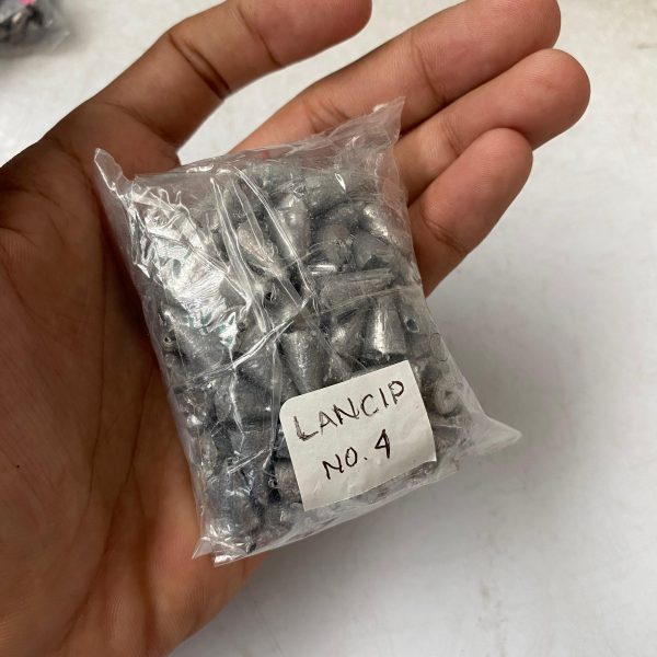 Timah Pancing isi 100 Lancip Murah Harga Satuan untuk pemberat pancingan - Gambar 7