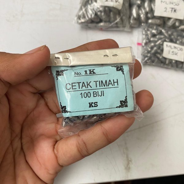 Timah Pancing Melinjo isi 100 Murah untuk pemberat alat pancing - Gambar 4