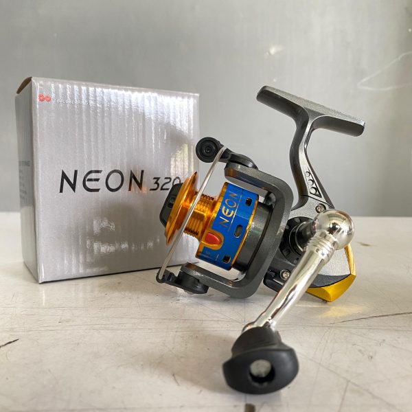 Reel Spinning Neon 320 Alumunium spool body graphite Smooth Performance Long Cast Spool - Gambar 3
