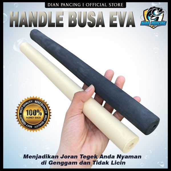Busa Eva Polos  Hitam dan Cream untuk Handle  Joran Tegek anda