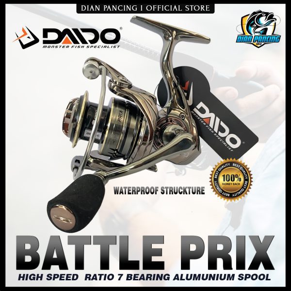 REEL DAIDO BATTLE PRIX 7 BEARING ALUMUNIUM SPOOL 1000 SAMPAI 6000 - Gambar 2
