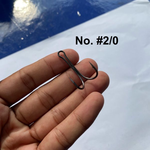 Kail Double Hook Mata Kail Pancing Bahan Carbon Steel - Gambar 4