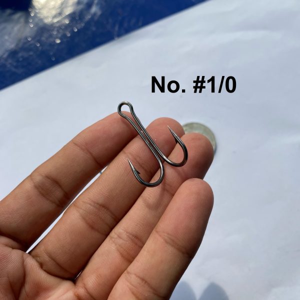 Kail Double Hook Mata Kail Pancing Bahan Carbon Steel - Gambar 5
